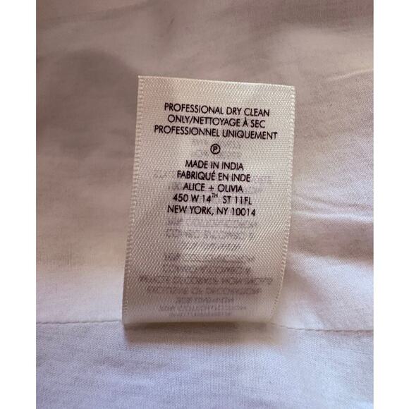 Alice + Olivia Macey Embroidered Cotton Linen Blazer Republic Geo Green Size 2 - Picture 16 of 16